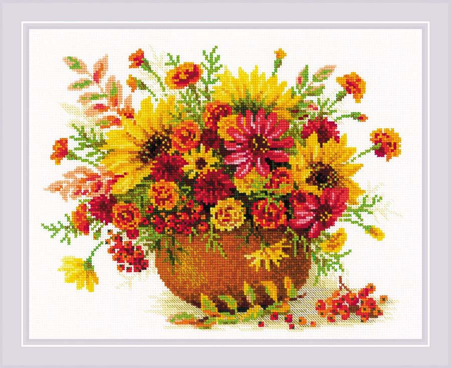 Набор для вышивания RIOLIS Сотвори Сама 1973 "Осенние цветы"