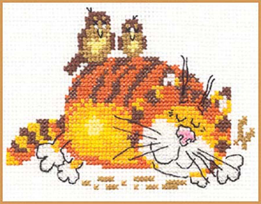Набор для вышивания Алиса 0-001 "Ленивый кот"