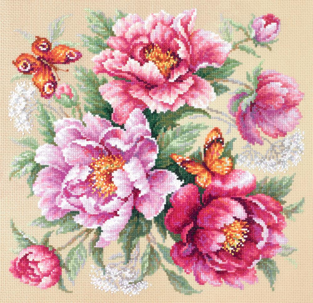 Набор для вышивания Чудесная Игла 140-001 "Магия цветов. Пионы"