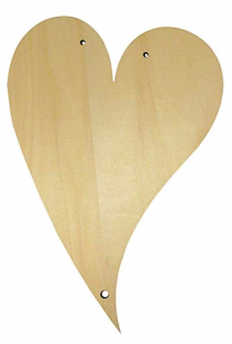 Заготовка для декорирования Rayher Фигурка деревянная в виде сердца, с отверстиями, 30х19,5 см, цвет натуральный дерево