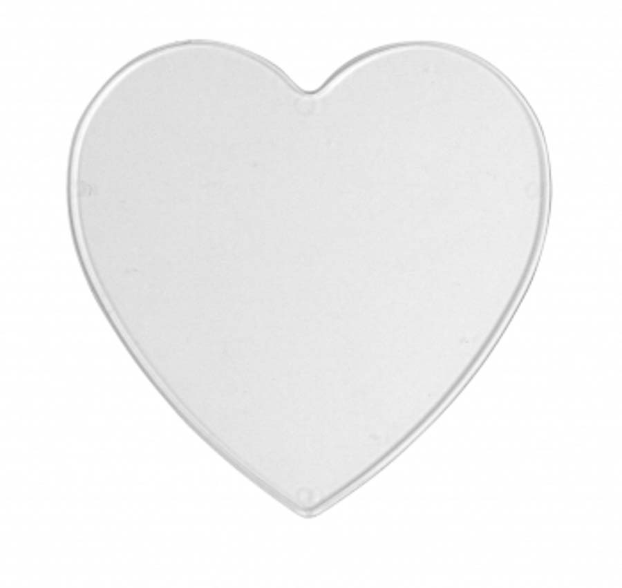 Rayher Диск, пластик, сердце, 10 см, б/упаковки, прозрачный пластик 10х8.5 х 0.2 см