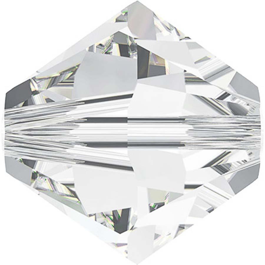 Бусина стеклянная 5328 Crystal 4 мм 12 шт в пакете кристалл