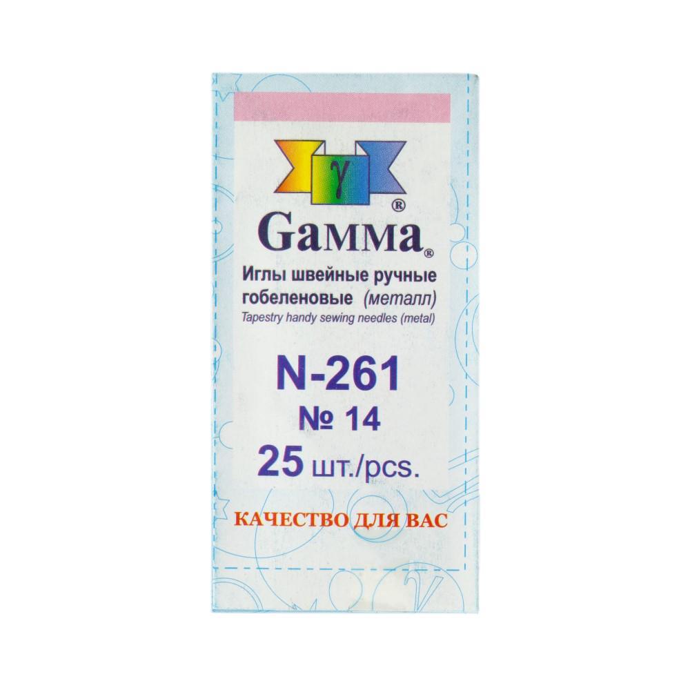 Иглы для шитья ручные Gamma N-261 гобеленовые №14 25 шт. в конверте
