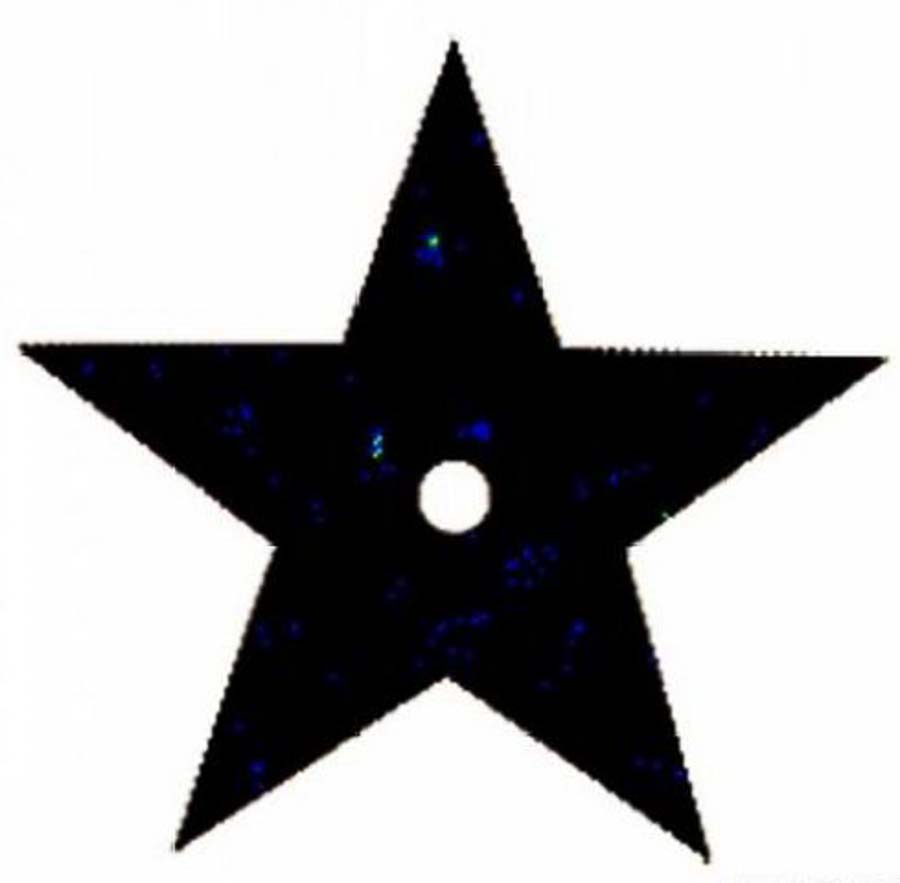 Пайетки АСТРА 7700477-А50 звездочки 20мм, упак.100г, цвет: черный голограмма