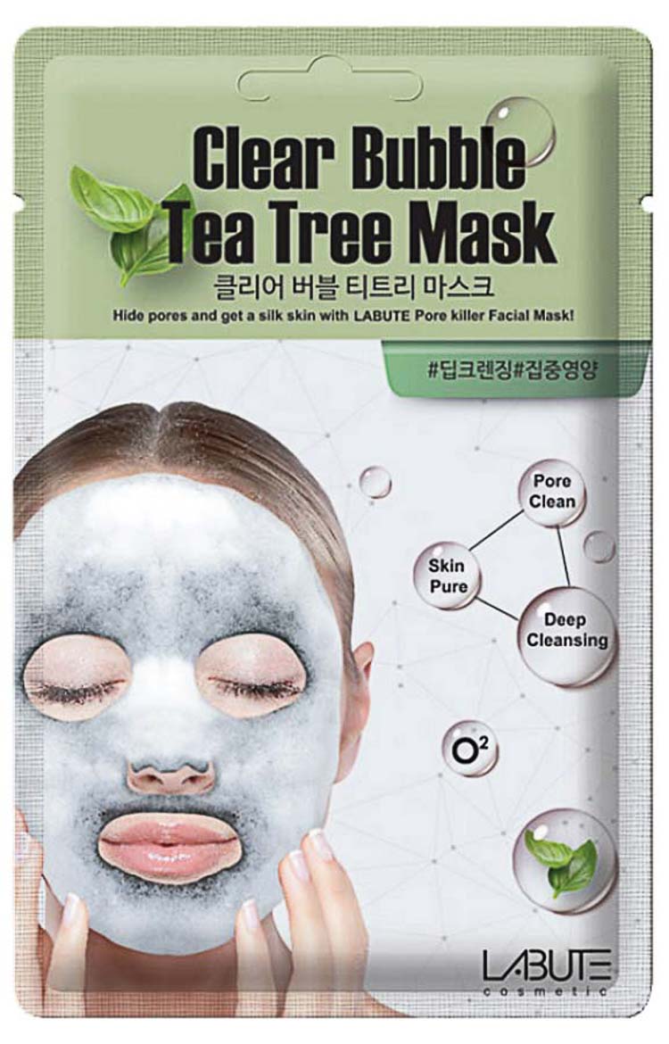 Пенящаяся (пузырьковая) маска для лица «очищающая» с экстрактом зеленого чая LABUTE CM202