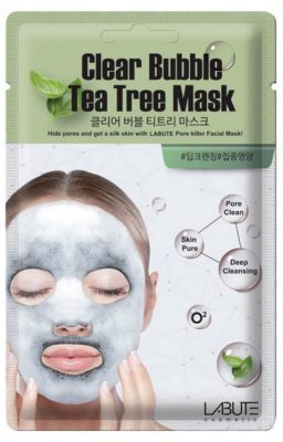 Пенящаяся (пузырьковая) маска для лица «очищающая» с экстрактом зеленого чая LABUTE CM202