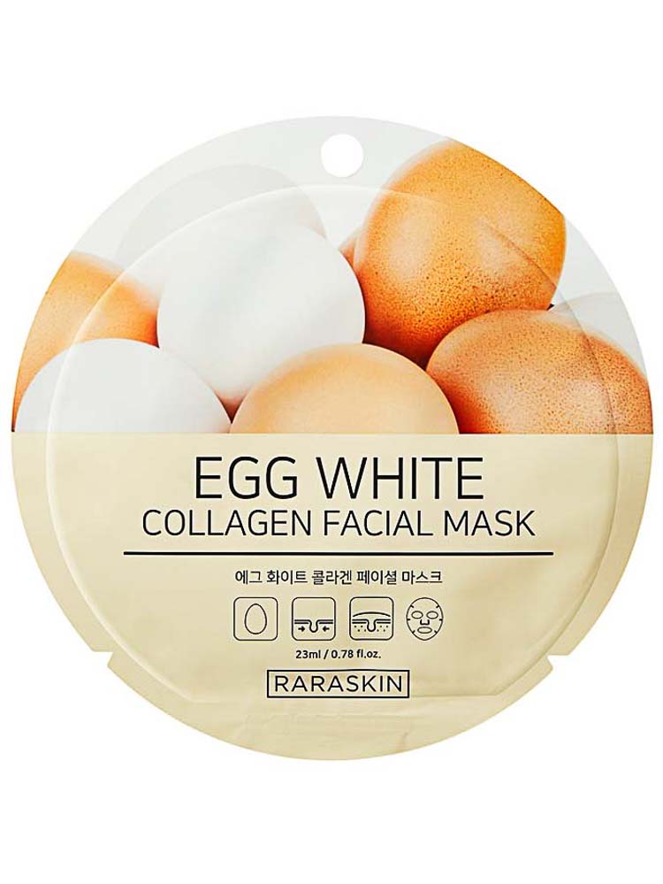 Коллагеновая тканевая маска для лица с экстрактом куриного яйца RARASKIN RAA003