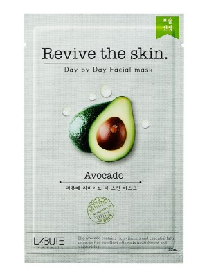 Тканевая маска для лица с экстрактом авокадо Revive the skin LABUTE CM106