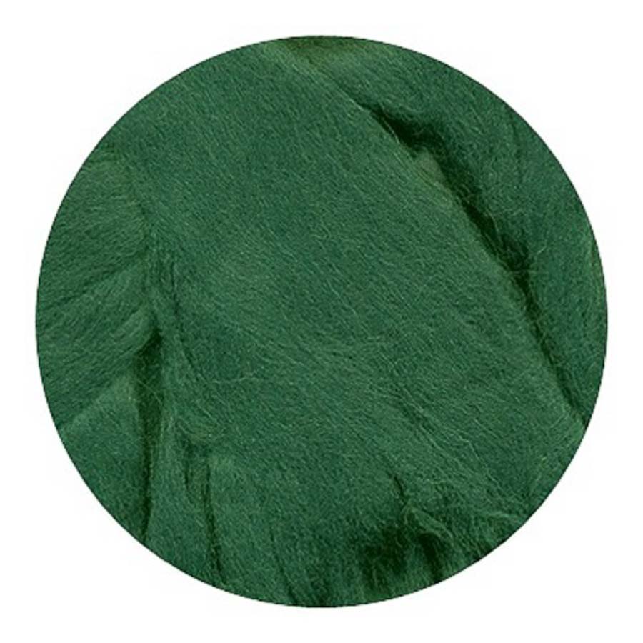 Лента для валяния 100% полутонкая шерсть 500 г 110, зеленый
