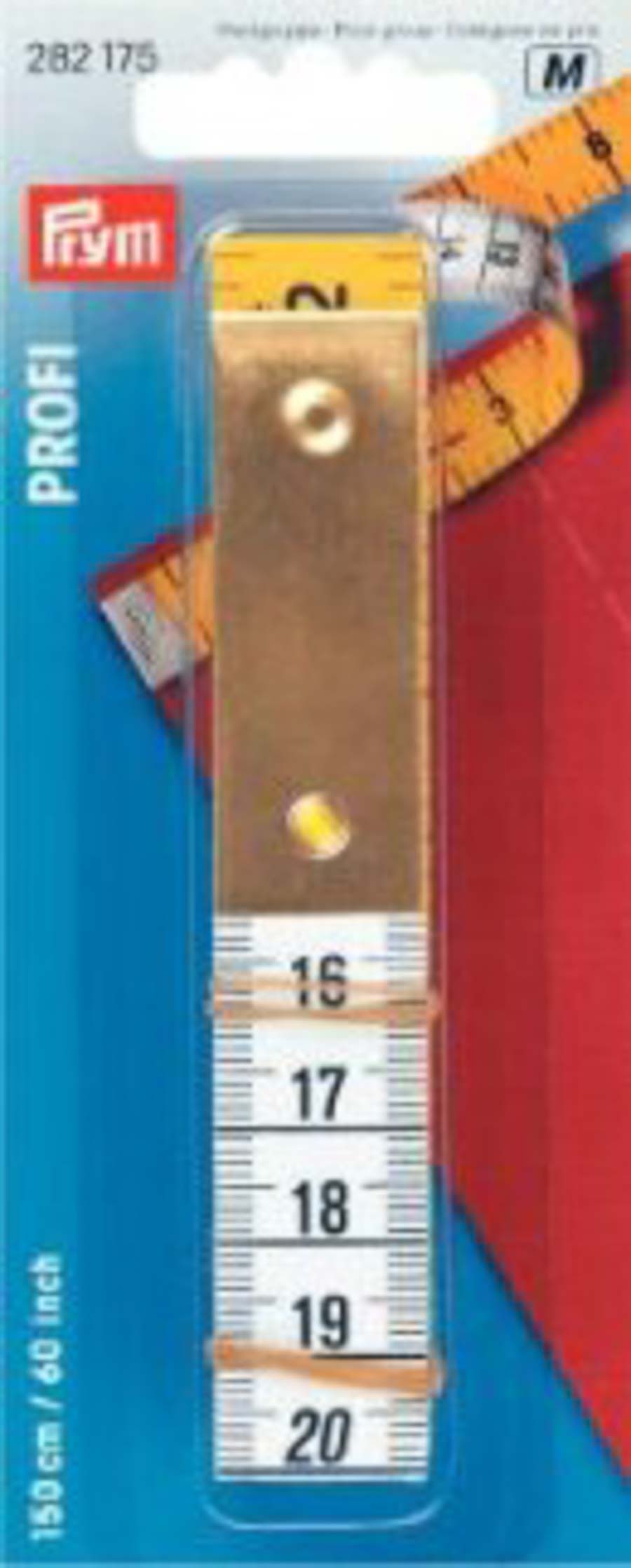 Измерительная лента с сантиметровой и дюймовой шкалой Профи, с металлической пластиной, 0,5мм x 19мм