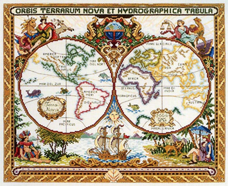 015-0223 "Старинная карта мира"