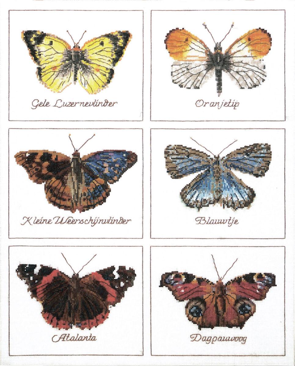 Набор для вышивания Thea Gouverneur 2037 "Бабочки"