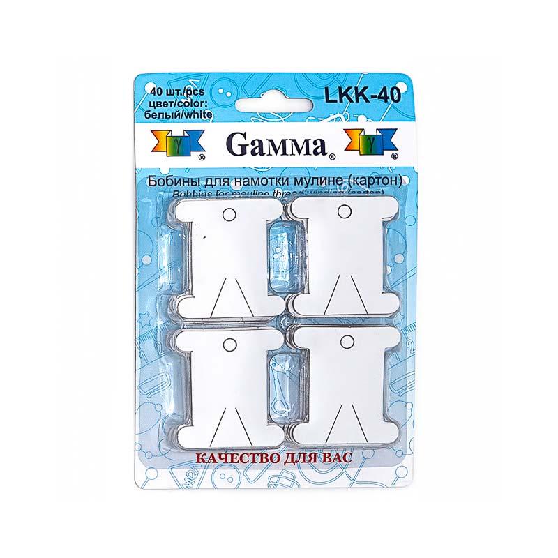 Gamma LKK-40 Бобины для мулине картон 4.3 см 40 шт в блистере