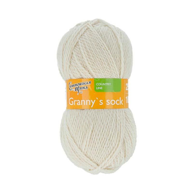 Пряжа Семеновская МШФ Granny`s sock W (Бабушкин носокЧШ) 100% шерсть 5 шт. х 100 г 250 м